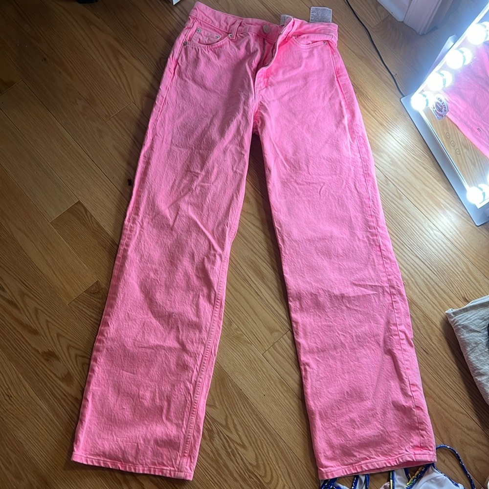 Pink zara jeans